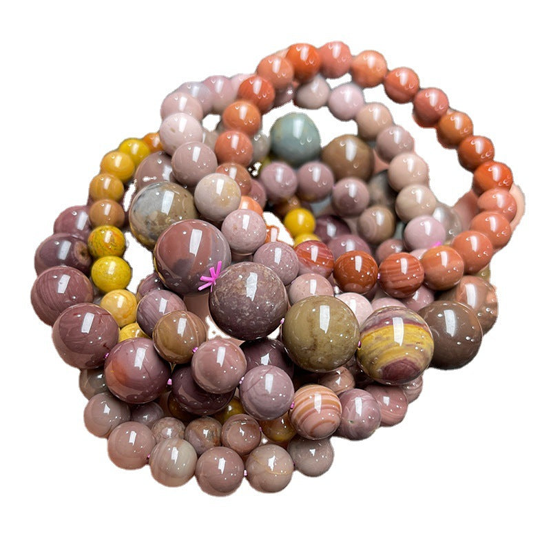 Wholesale Natural Oil Painting Alashan Stone Bracelet